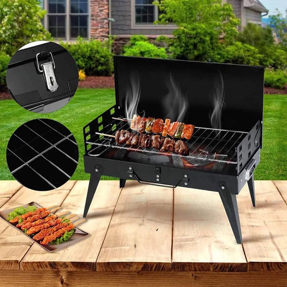 Briefcase Folding BBQ Grill, Outdoor Stainless Steel BBQ Grill, Travel Picnic Camping Grill, Patio Barbecue Charcoal Grill, Garden Outdoor Travel Picnic Folding Charcoal Grill, Compact Foldable Grill Briefcase Folding BBQ Grill, Outdoor Stainless Steel BBQ Grill, Travel Picnic Camping Grill, Patio Barbecue Charcoal Grill, Garden Outdoor Travel Picnic Folding Charcoal Grill, Compact Foldable Grill